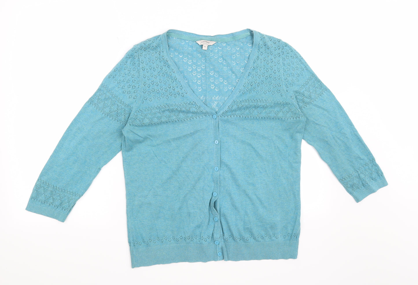 Fat Face Womens Blue   Cardigan Jumper Size 16