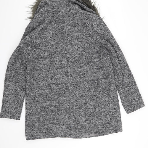 New Look Womens Grey   Overcoat Coat Size 16