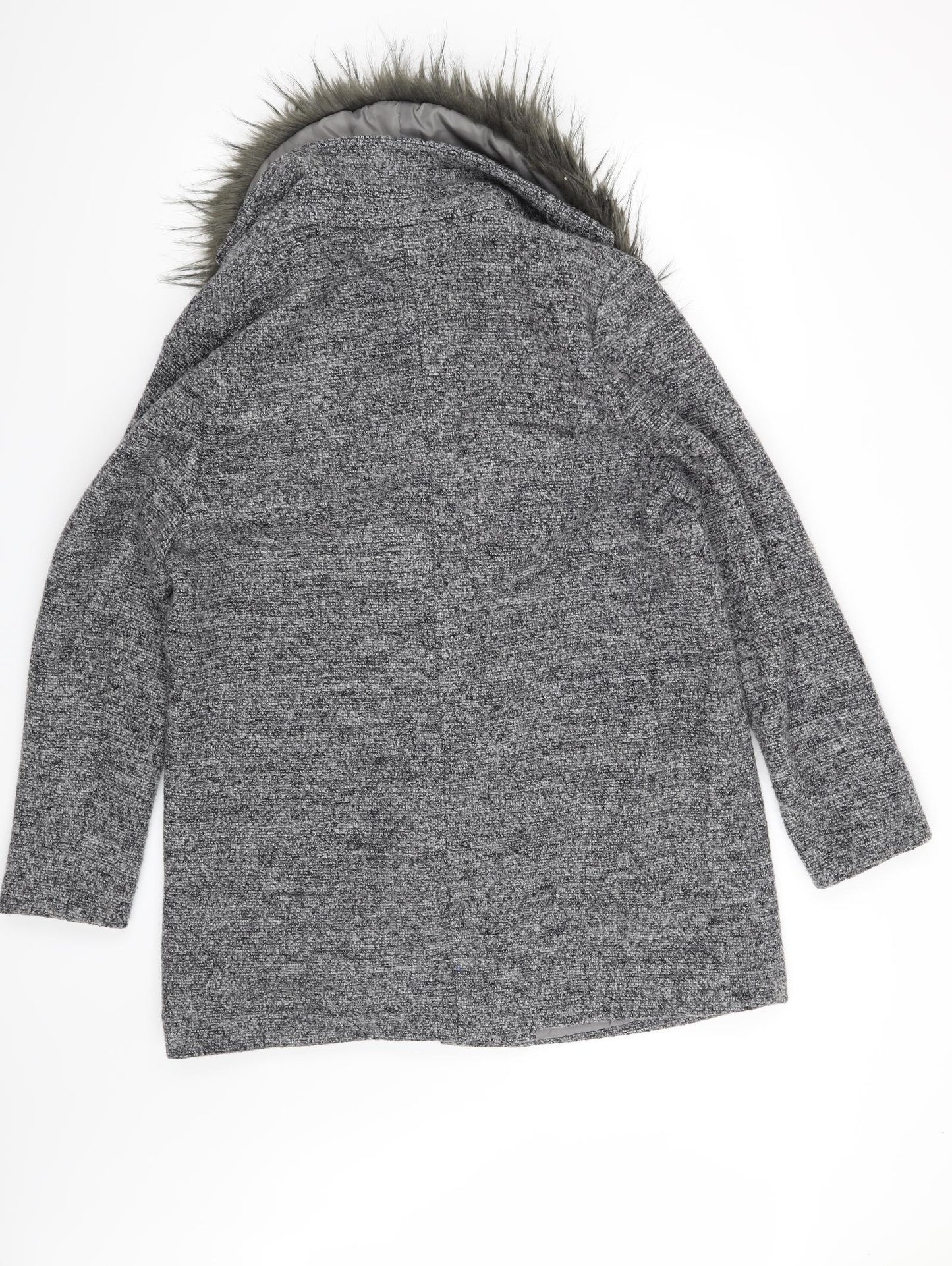 New Look Womens Grey   Overcoat Coat Size 16