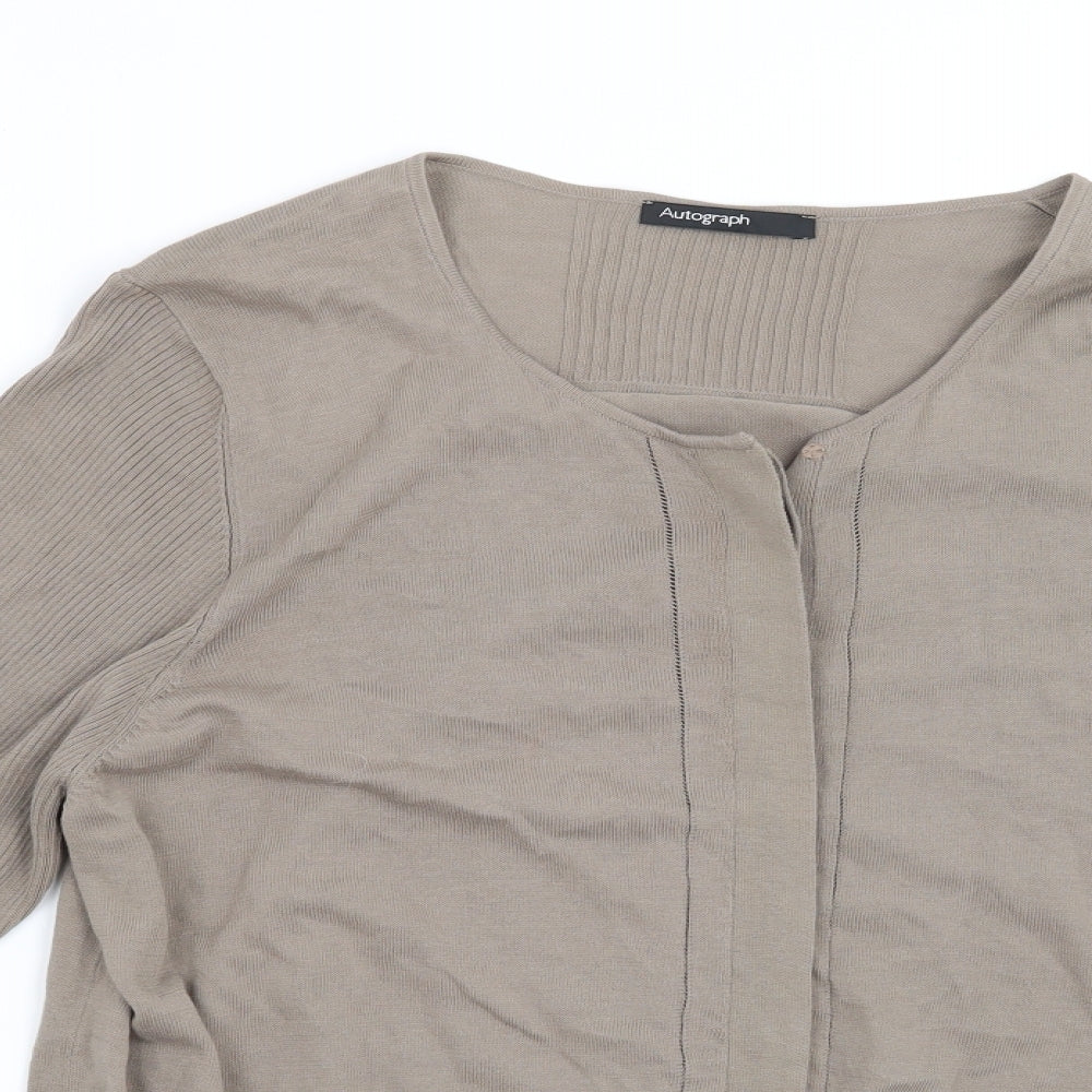 Autograph Womens Brown   Cardigan Jumper Size 20