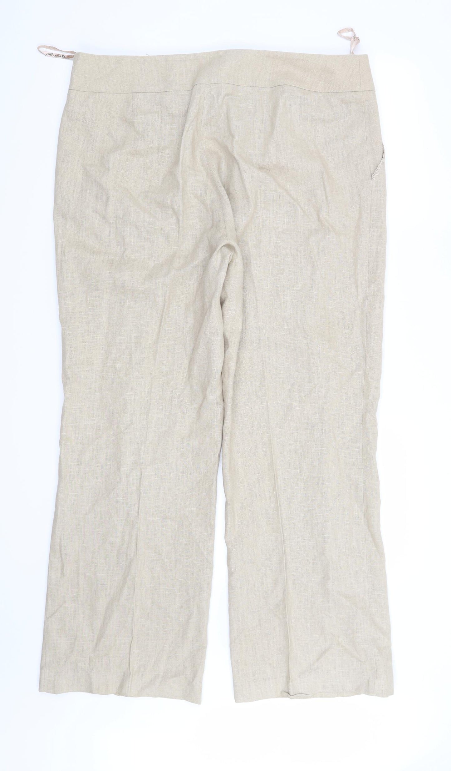 Office Girl Womens Beige   Trousers  Size 16 L30 in
