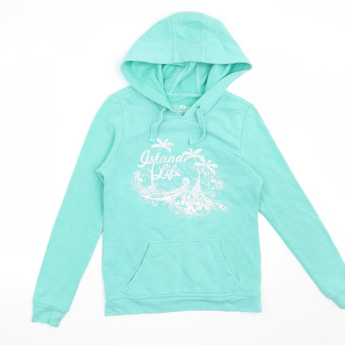 Denim CO Womens Green   Pullover Hoodie Size 8  - Island Life