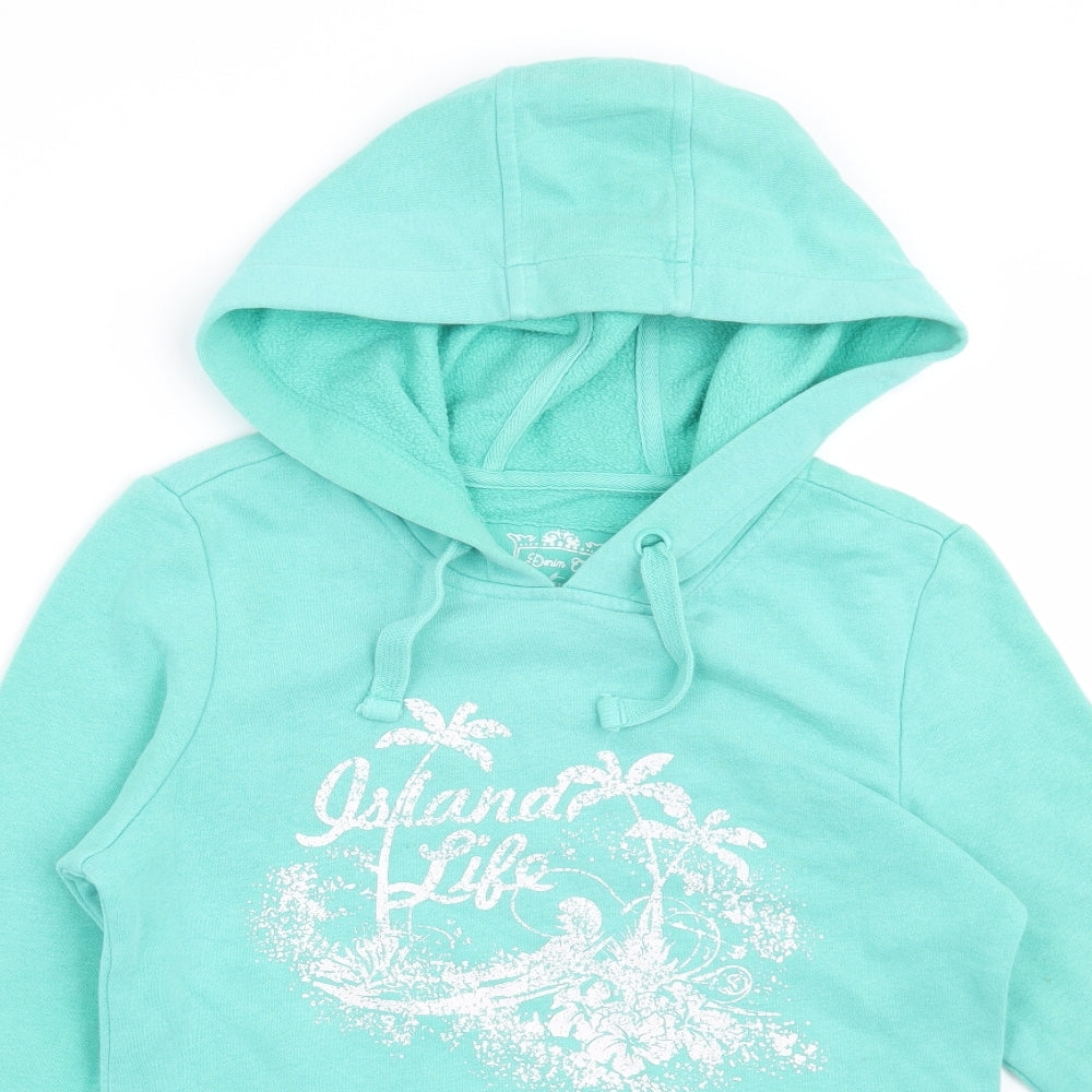 Denim CO Womens Green   Pullover Hoodie Size 8  - Island Life