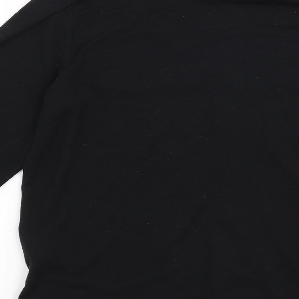 Kley Womens Black   Basic Button-Up Size 10