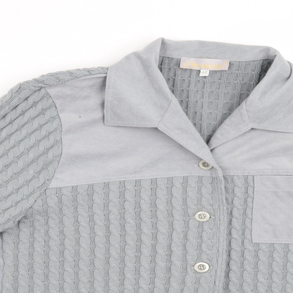 Daxon Womens Grey   Cardigan Jumper Size 14