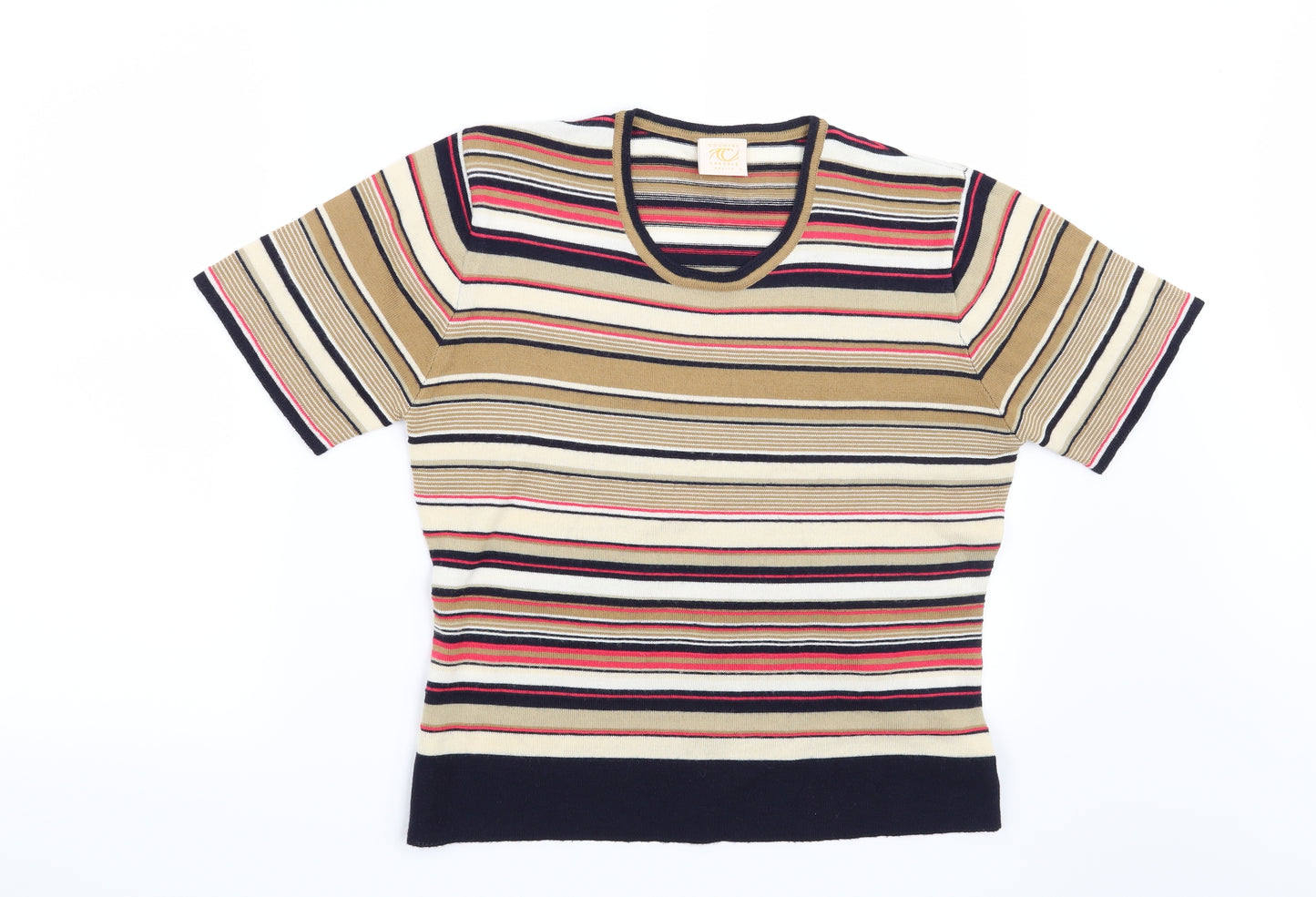 Country Casuals Womens Brown Striped  Pullover Jumper Size L