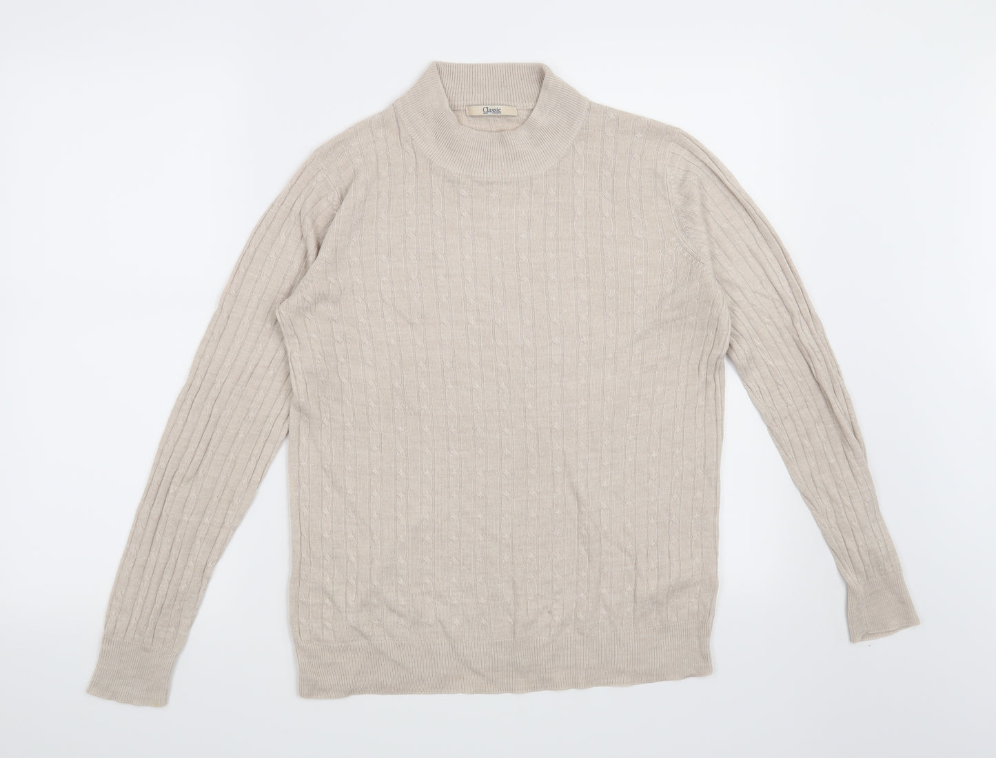 Marks and Spencer Womens Beige  Knit Pullover Jumper Size 8