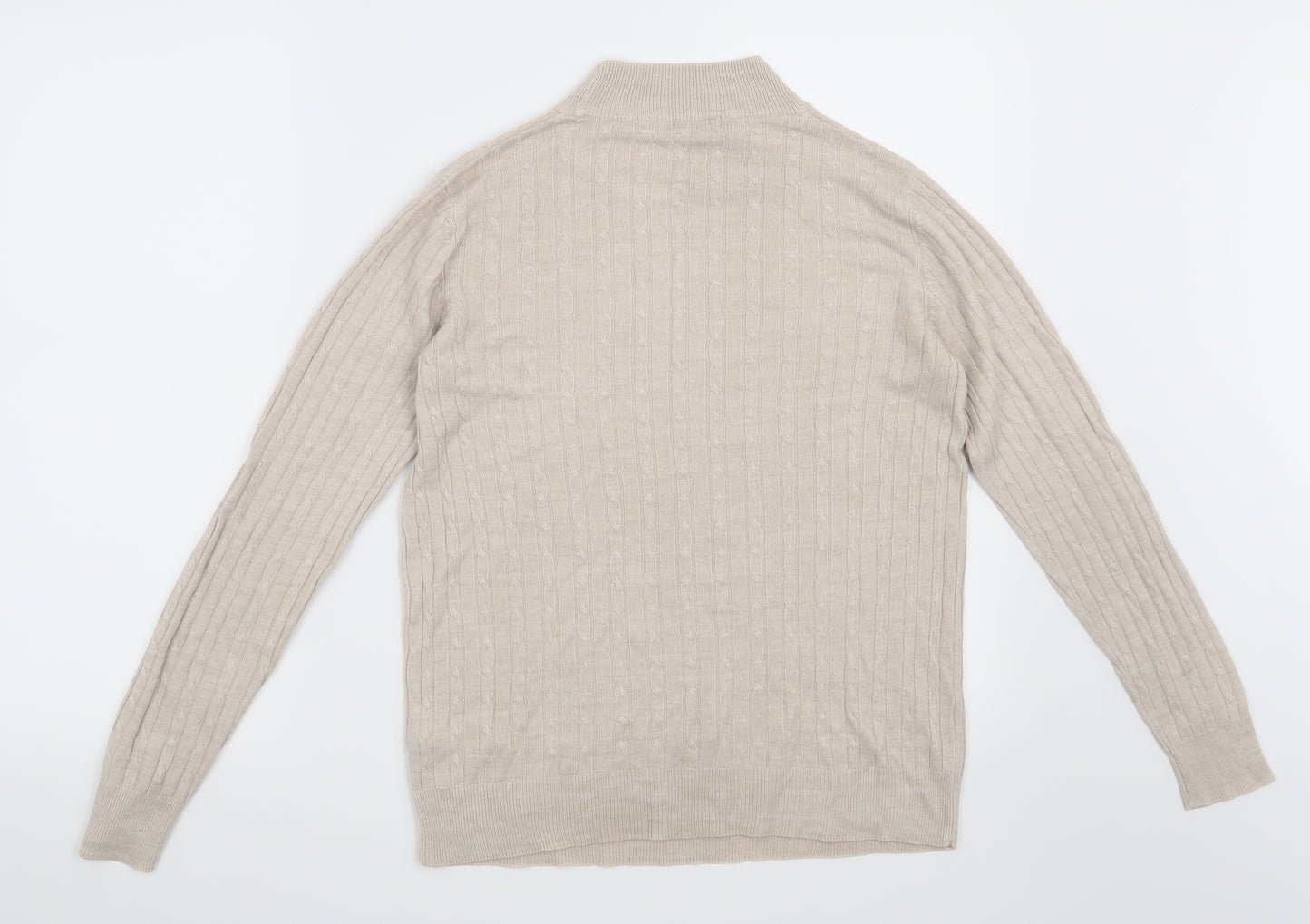 Marks and Spencer Womens Beige  Knit Pullover Jumper Size 8