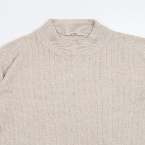 Marks and Spencer Womens Beige  Knit Pullover Jumper Size 8