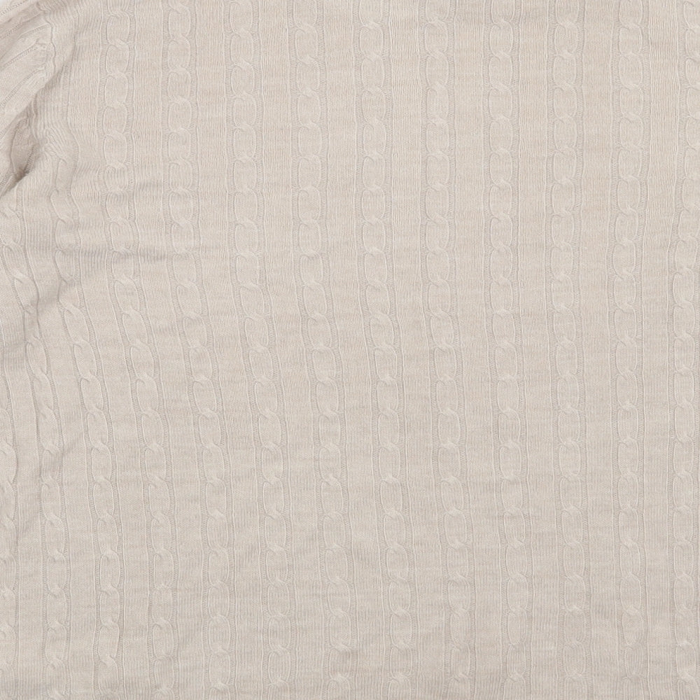 Marks and Spencer Womens Beige  Knit Pullover Jumper Size 8