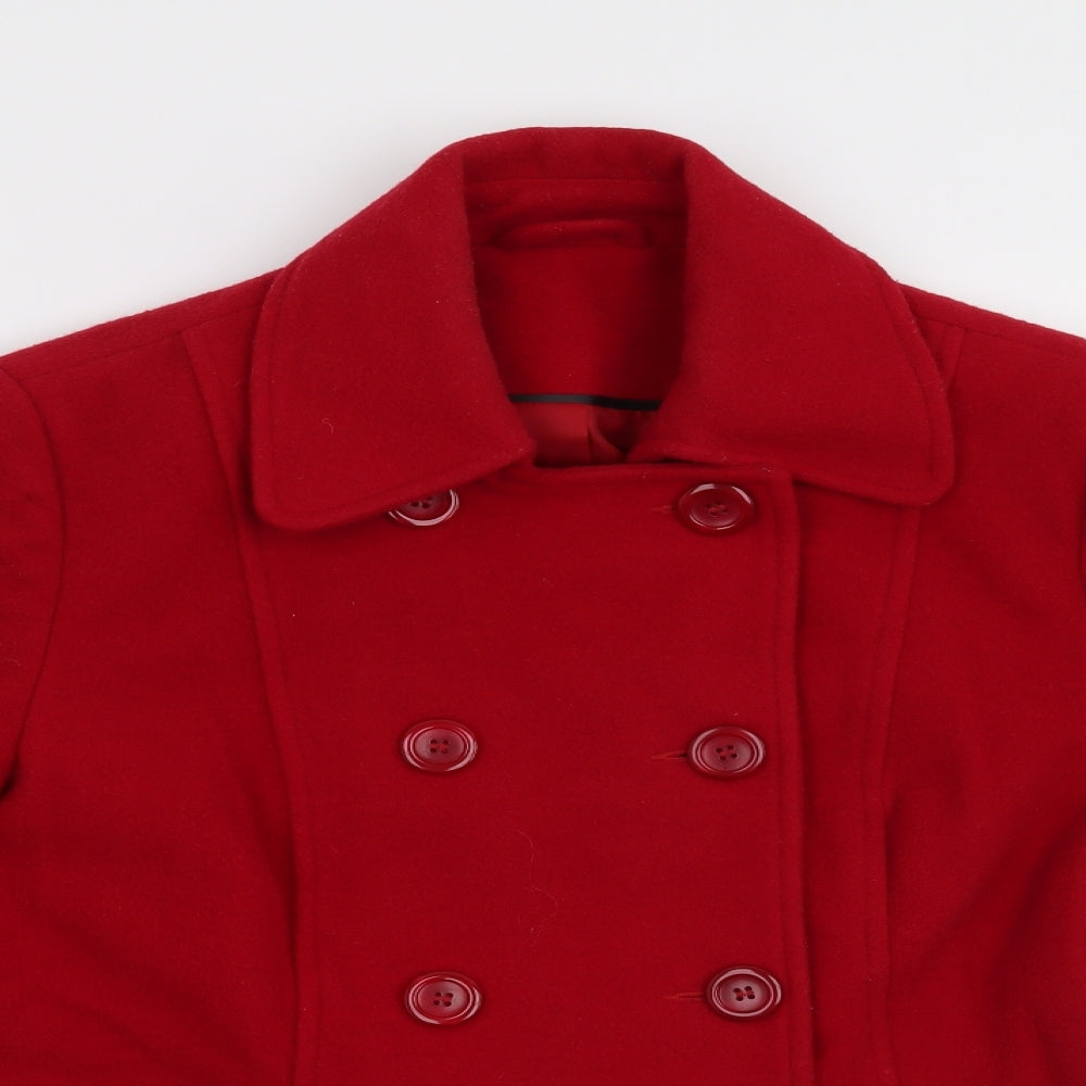 F&F Womens Red   Overcoat Coat Size 14