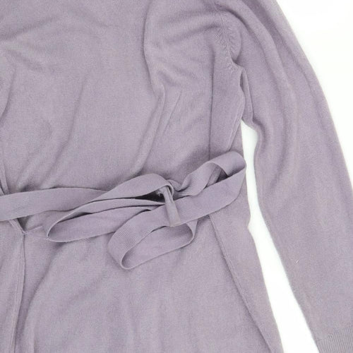 Text Womens Purple   Cardigan Jumper Size L
