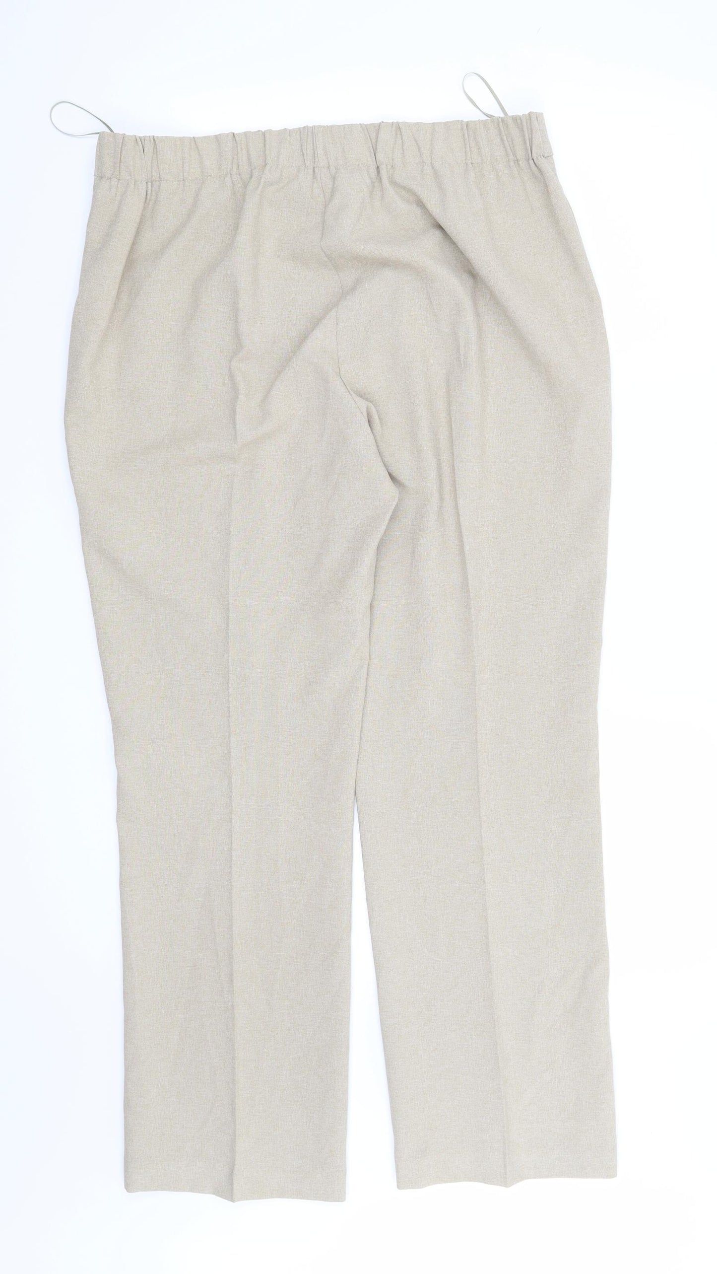 Bonmarché Womens Beige   Trousers  Size 14 L28 in