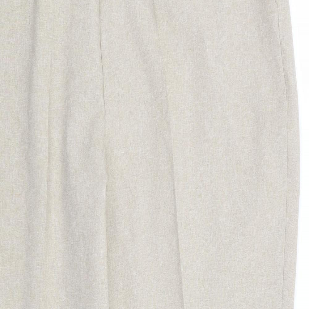 Bonmarché Womens Beige   Trousers  Size 14 L28 in