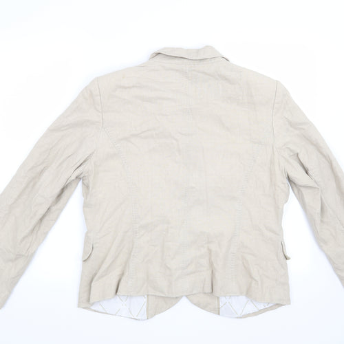 Marks and Spencer Womens Beige   Jacket Blazer Size 16