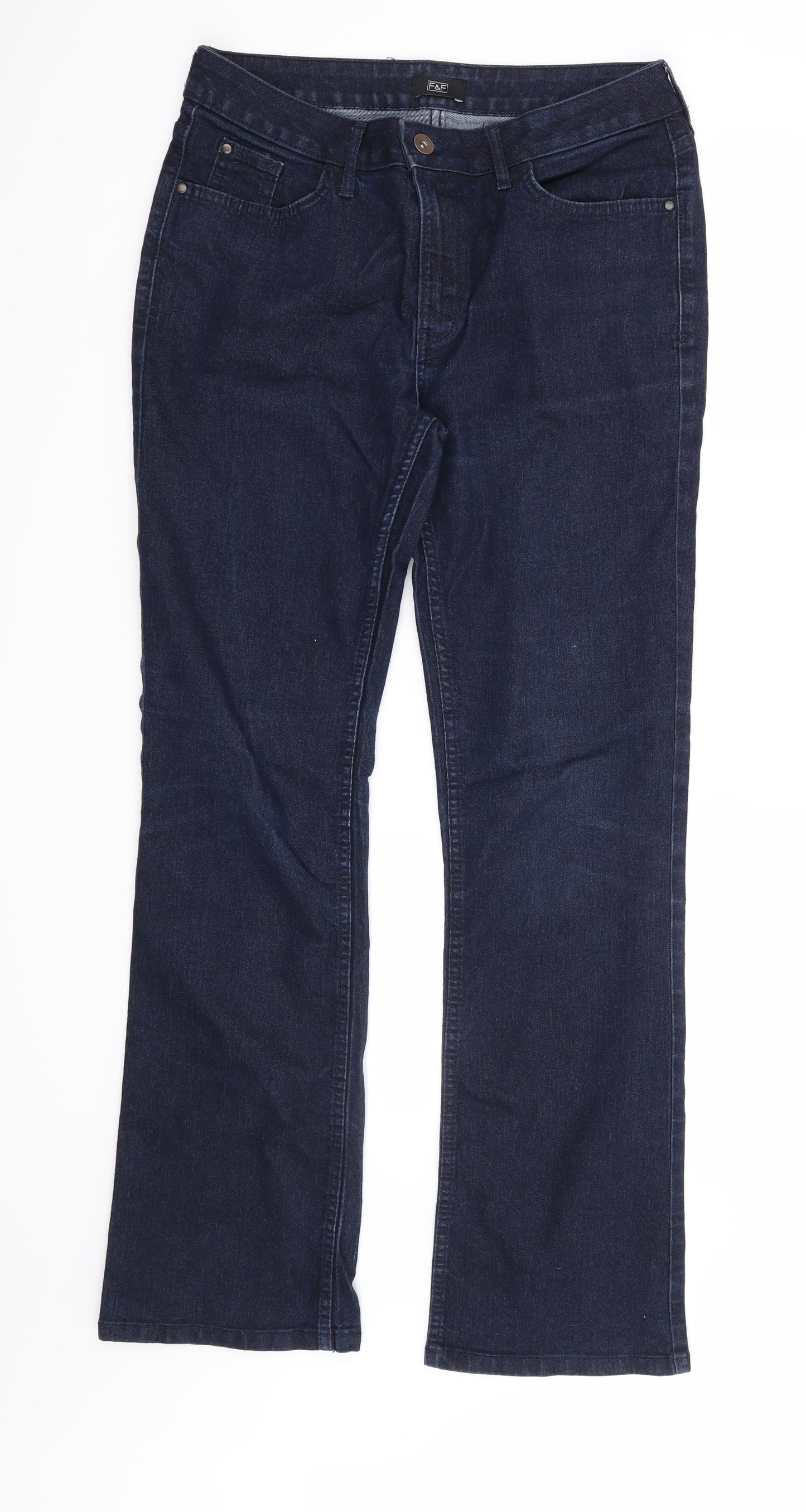 F&F Womens Blue   Bootcut Jeans Size 10 L30 in