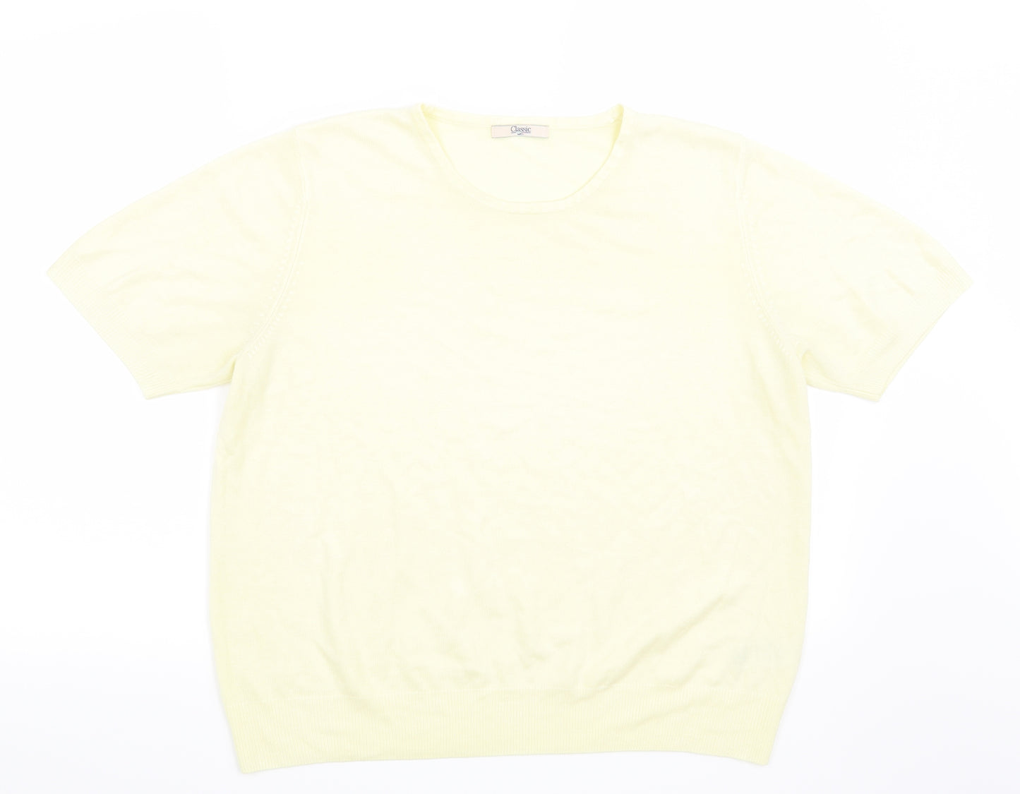 Marks and Spencer Womens Yellow   Pullover Jumper Size 18