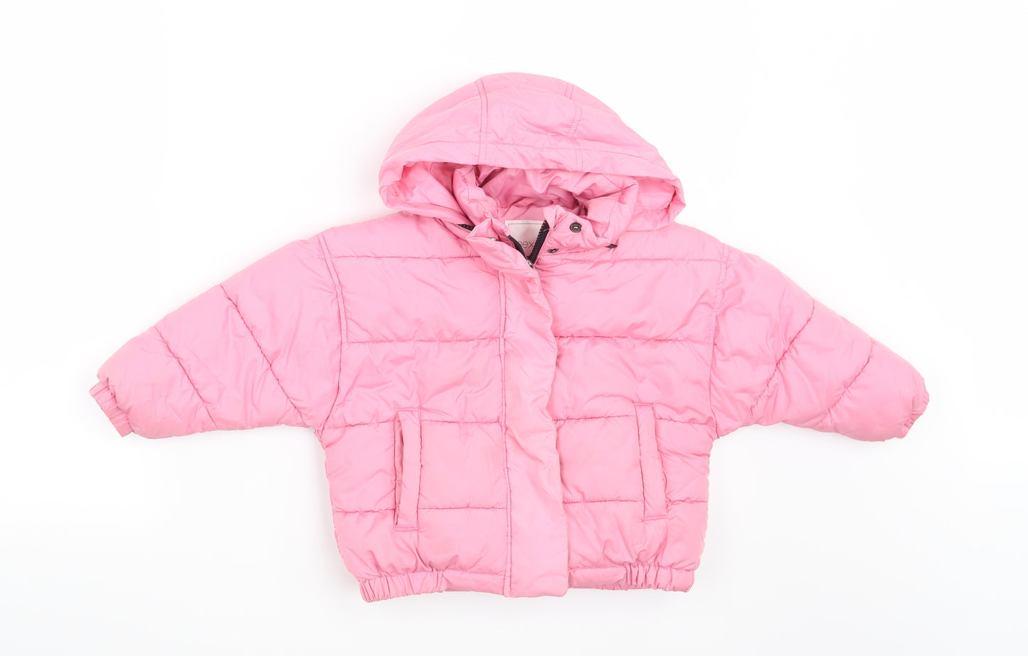 NEXT Girls Pink   Overcoat Coat Size 3 Years