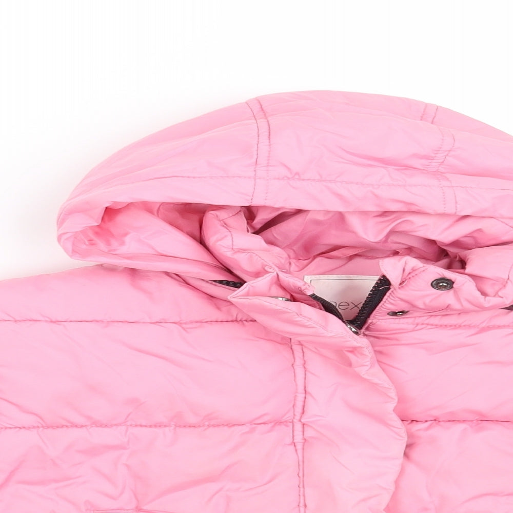 NEXT Girls Pink   Overcoat Coat Size 3 Years