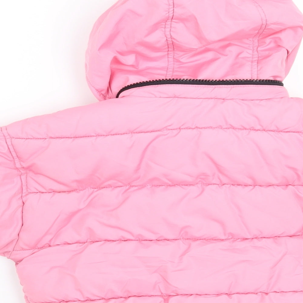 NEXT Girls Pink   Overcoat Coat Size 3 Years