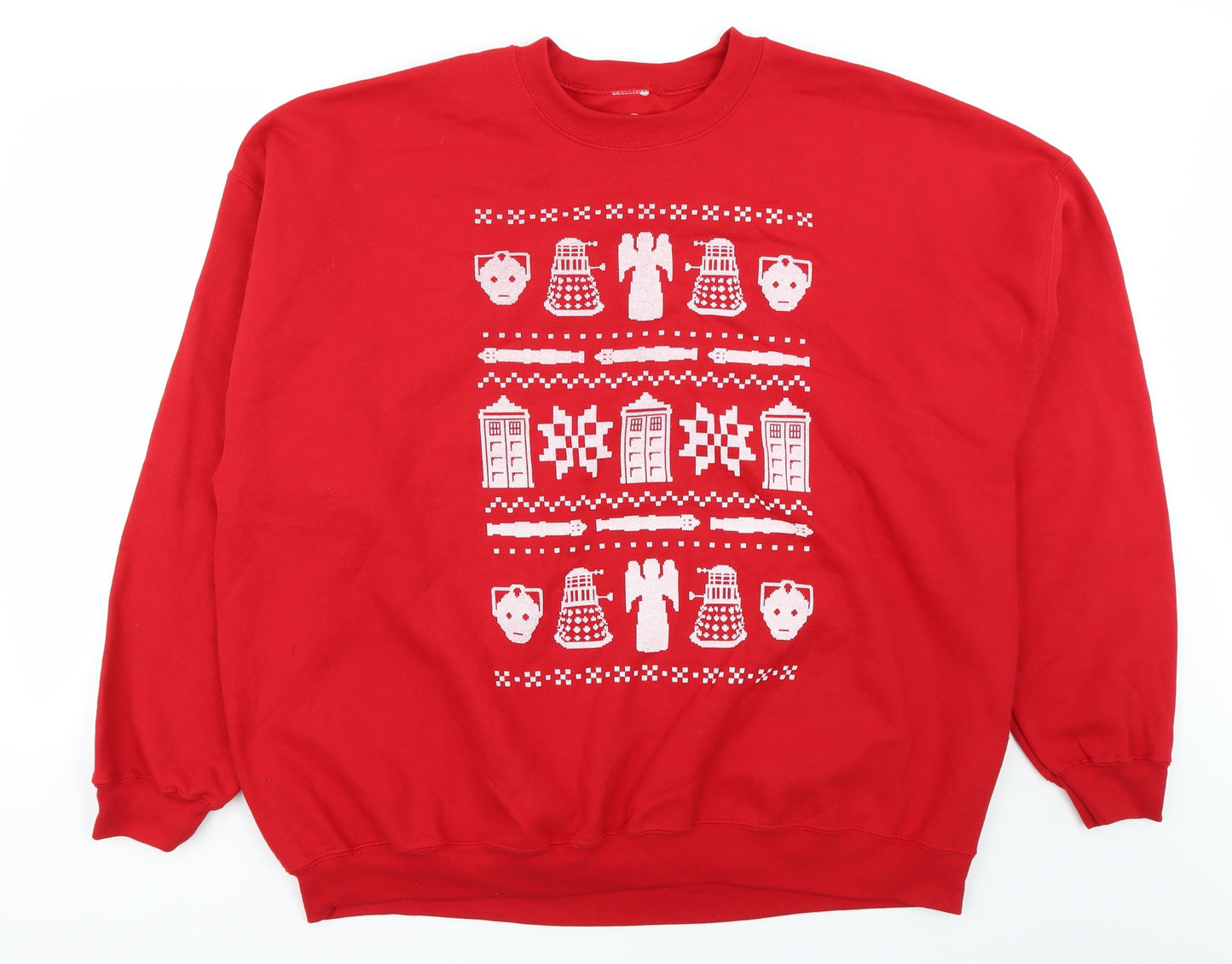 Tee Fury Mens Red   Pullover Sweatshirt Size 3XL  - Christmas jumper