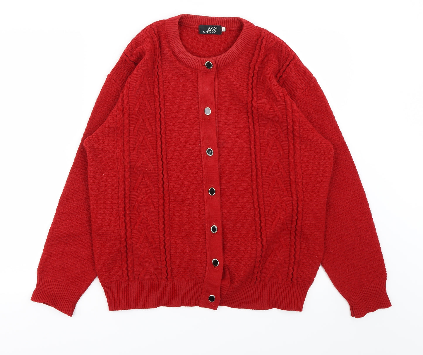ME Womens Red   Cardigan Jumper Size M