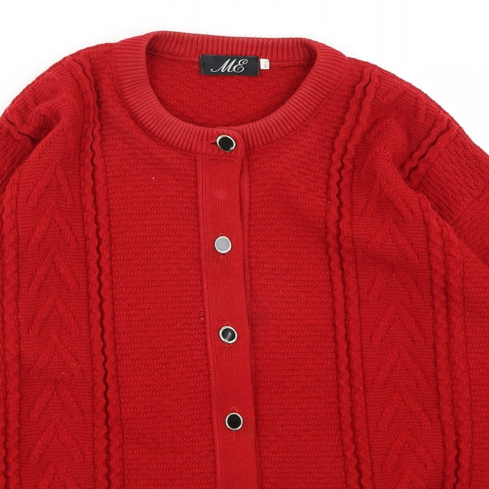 ME Womens Red   Cardigan Jumper Size M