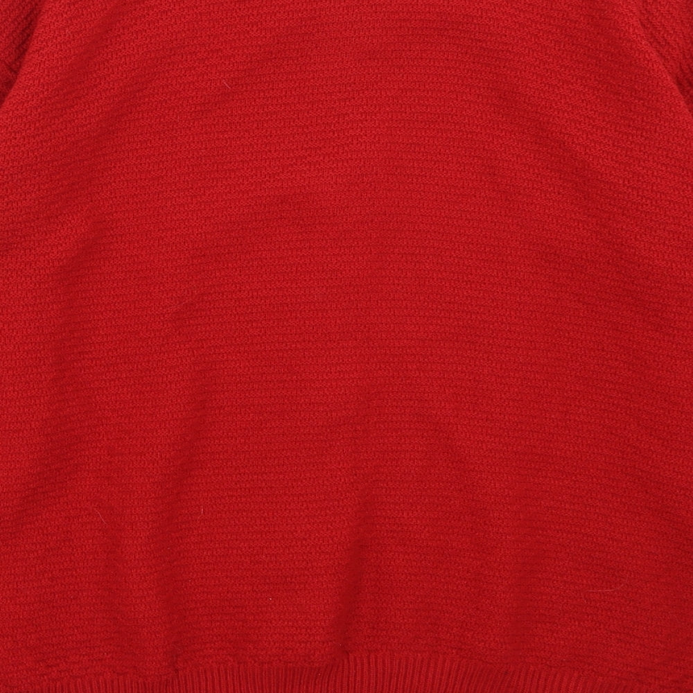ME Womens Red   Cardigan Jumper Size M