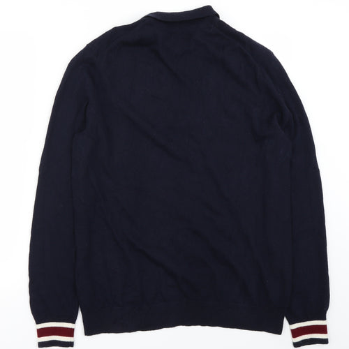 Pretty Green Mens Blue   Cardigan Jumper Size L
