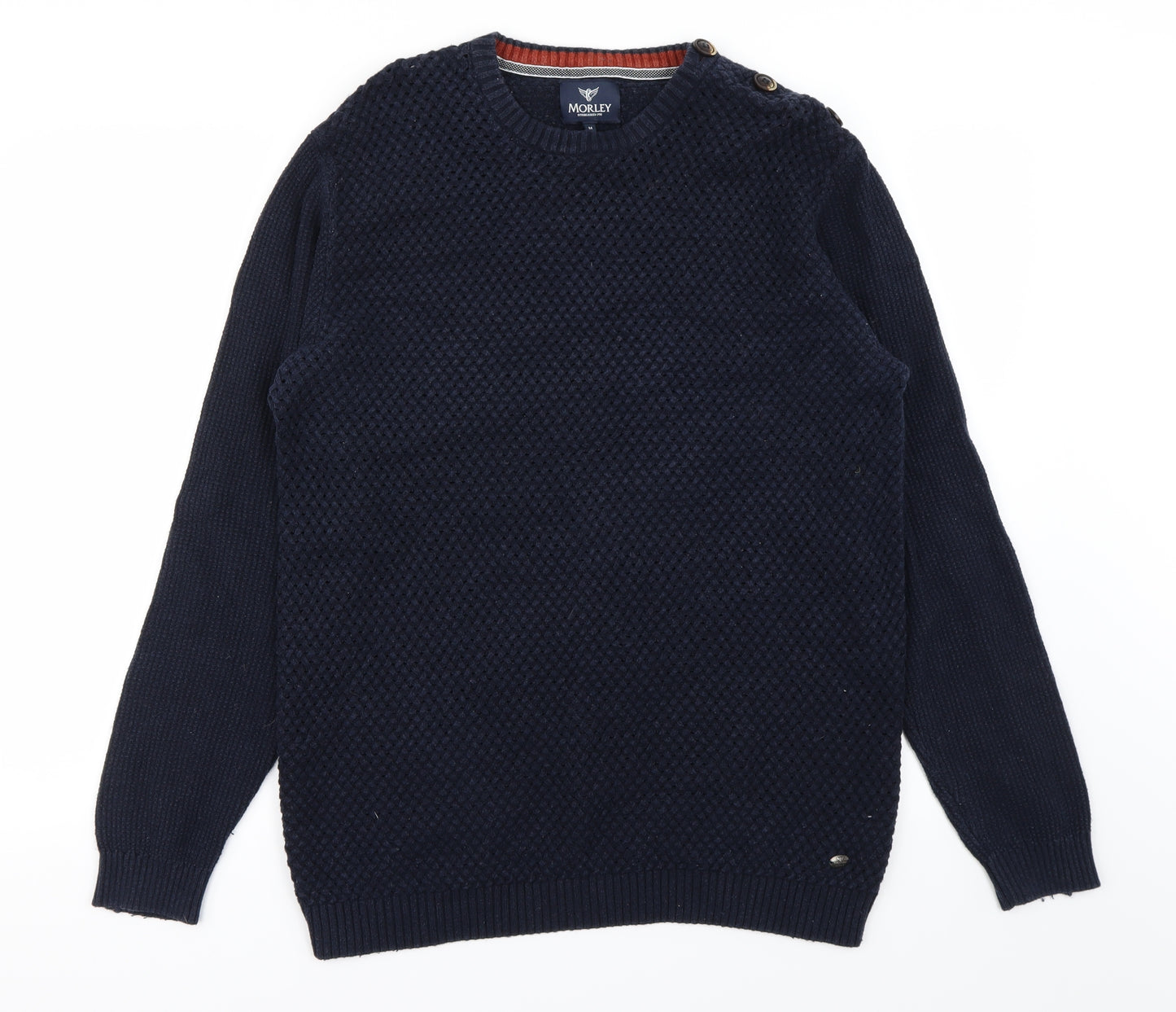 Morley Mens Blue   Pullover Jumper Size M