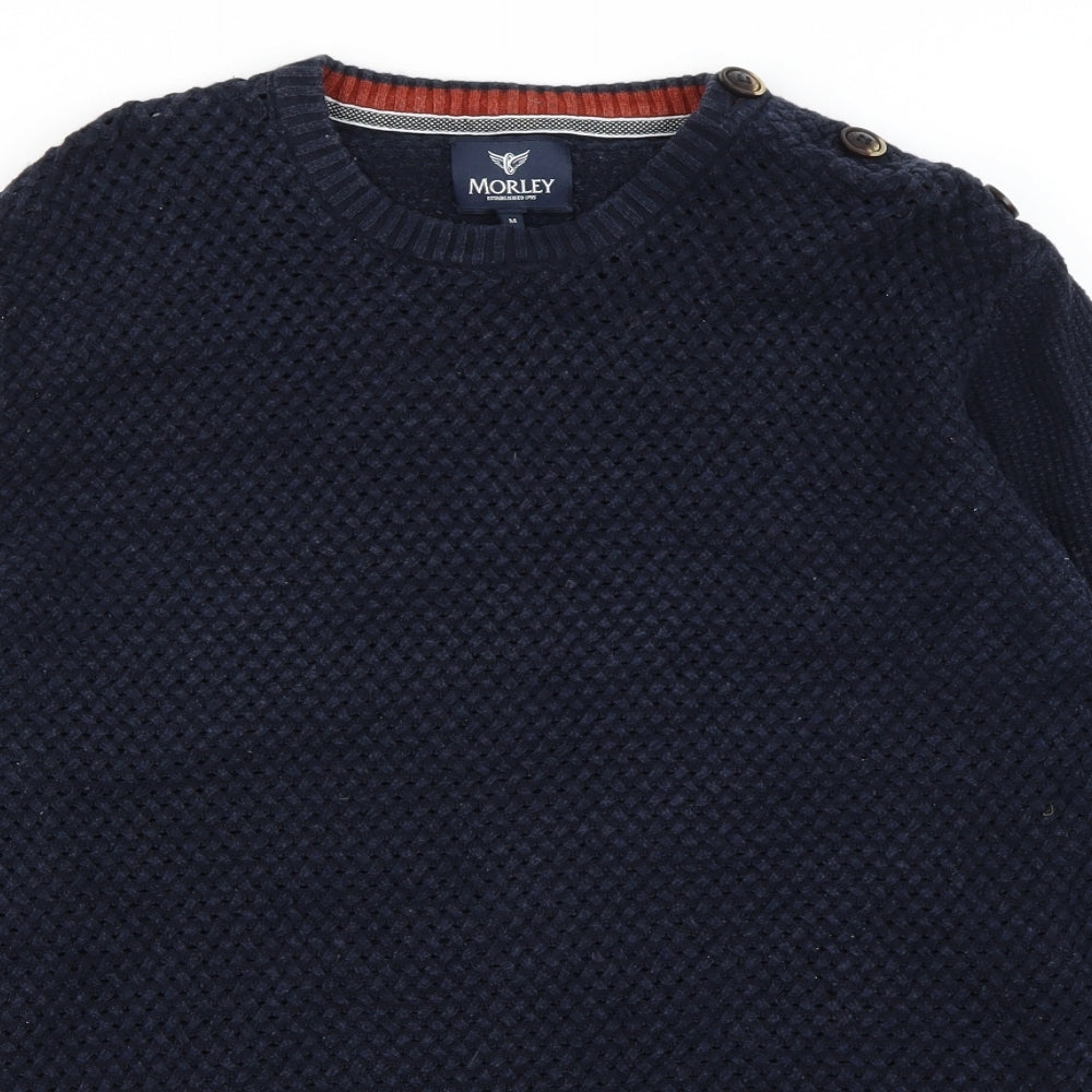 Morley Mens Blue   Pullover Jumper Size M