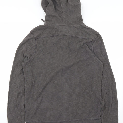 All Saints Mens Grey   Full Zip Hoodie Size L