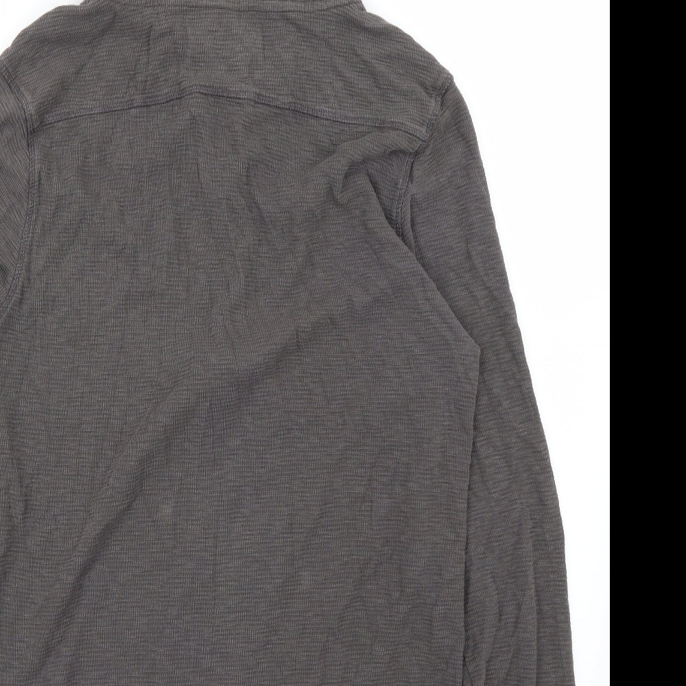 All Saints Mens Grey   Full Zip Hoodie Size L