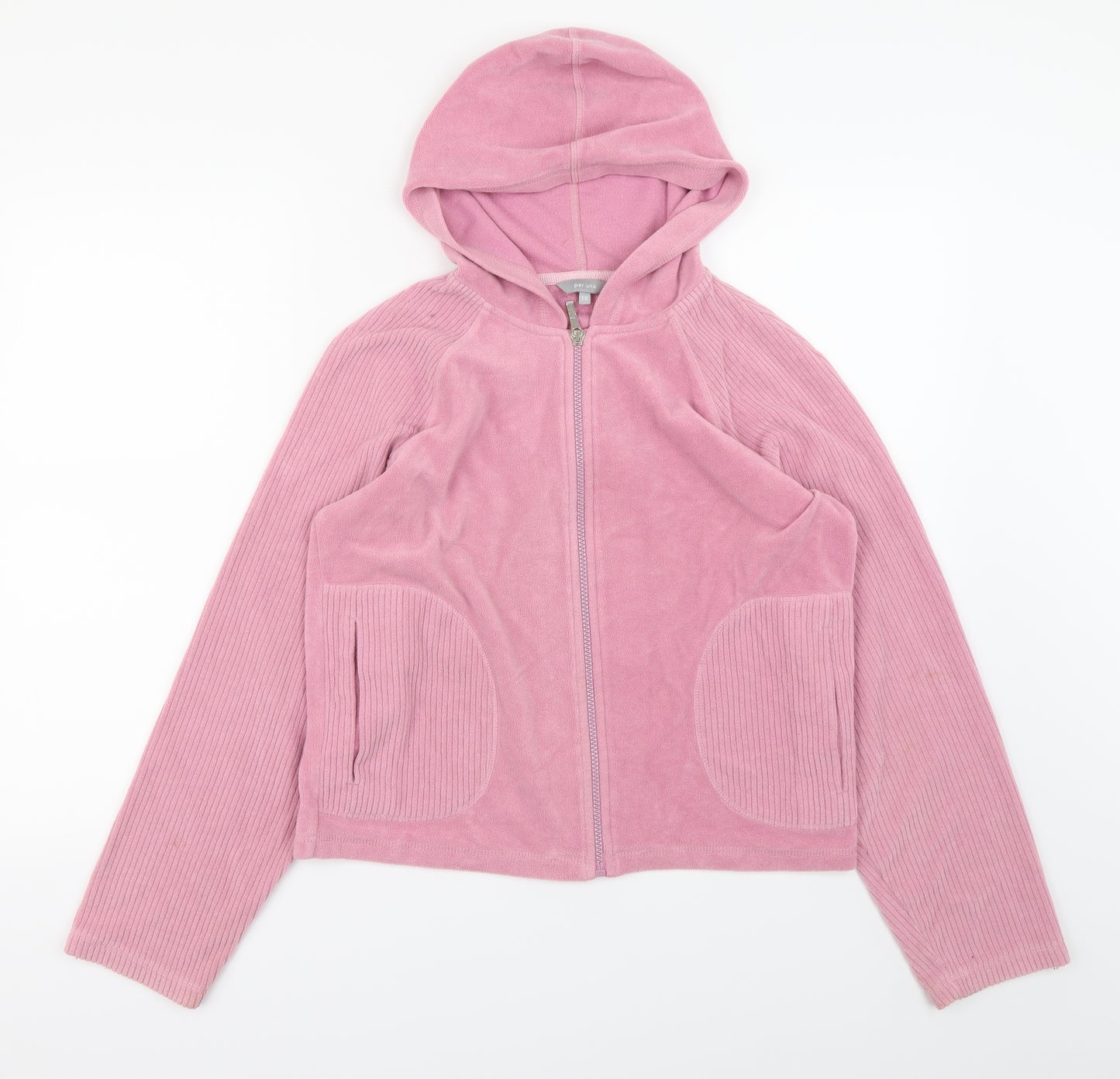 Marks and Spencer Womens Pink   Full Zip Hoodie Size 18