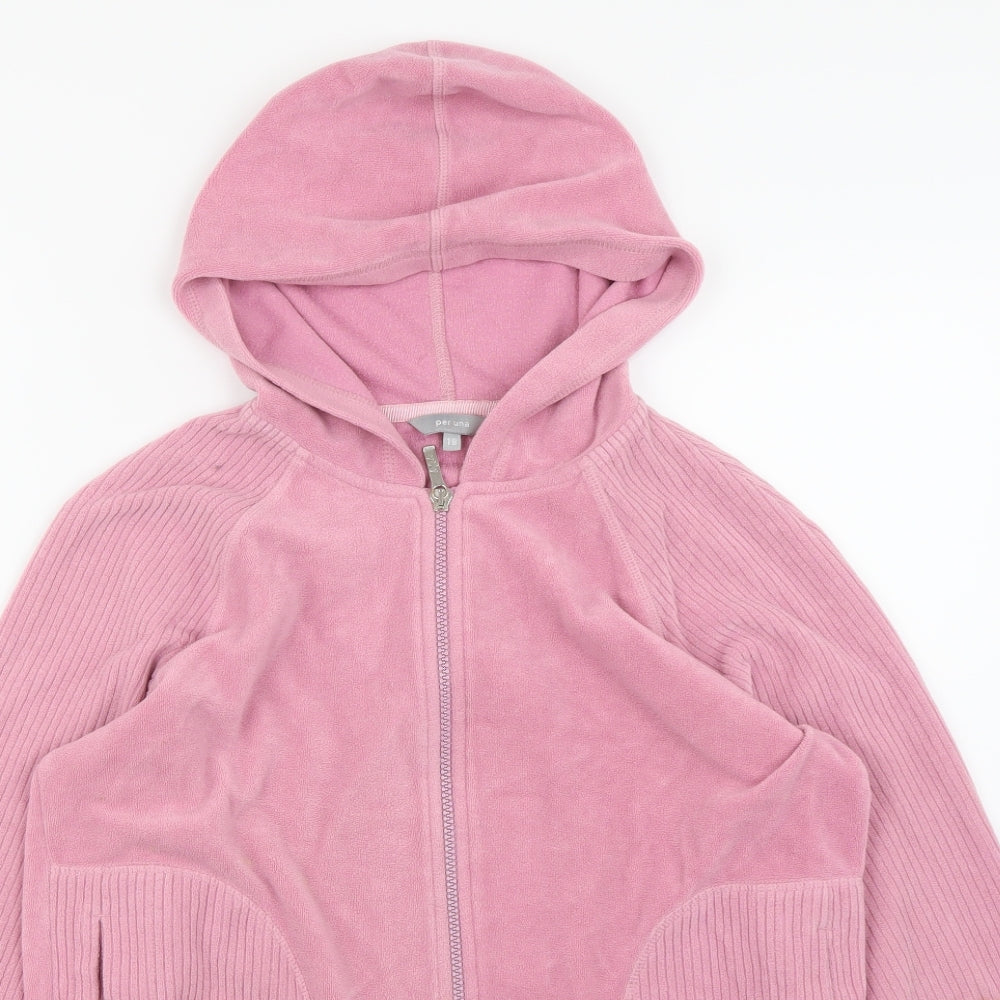 Marks and Spencer Womens Pink   Full Zip Hoodie Size 18