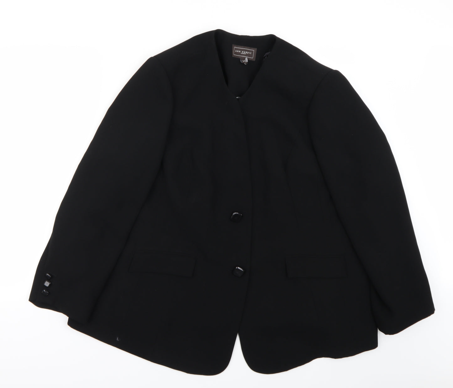 Ann Harvey Womens Black   Jacket Blazer Size 24