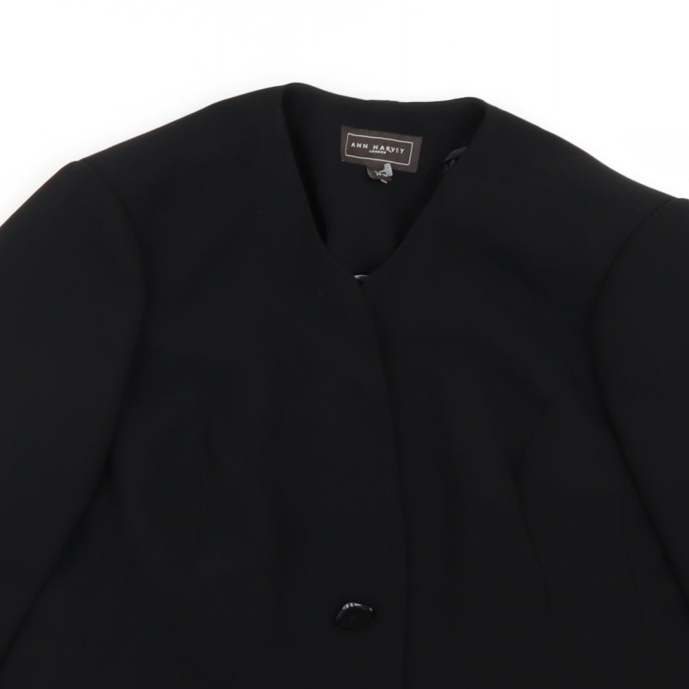Ann Harvey Womens Black   Jacket Blazer Size 24