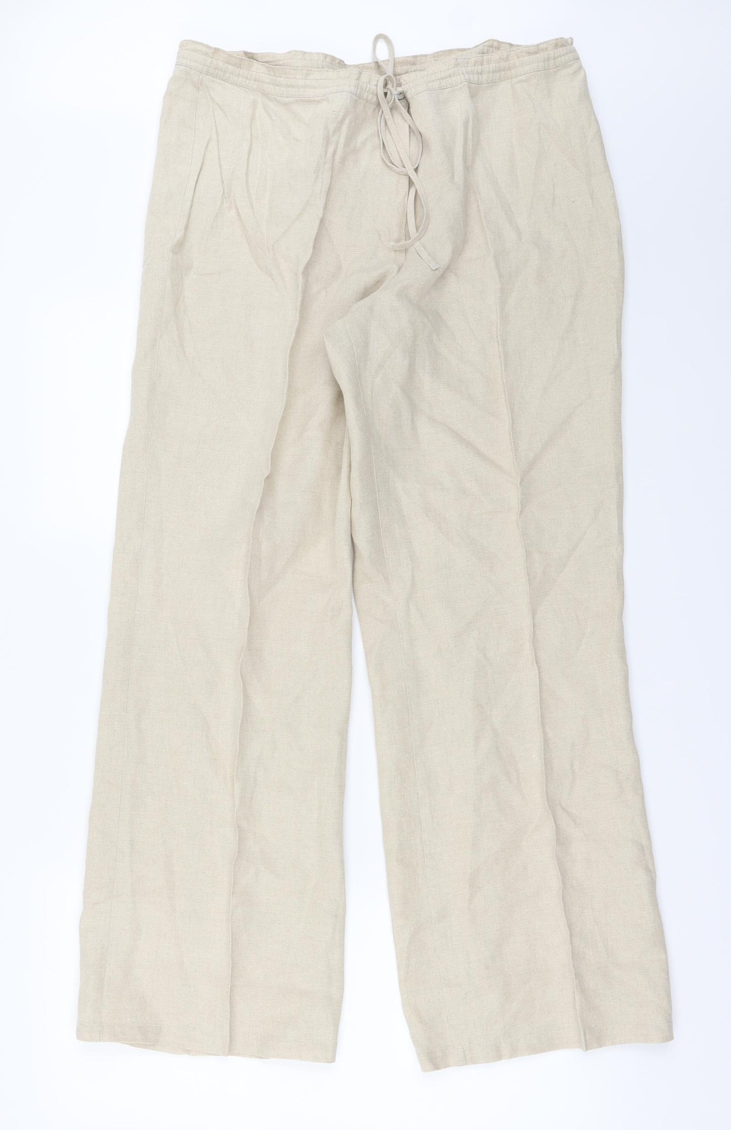 Marks and Spencer Womens Beige   Trousers  Size 16 L30 in