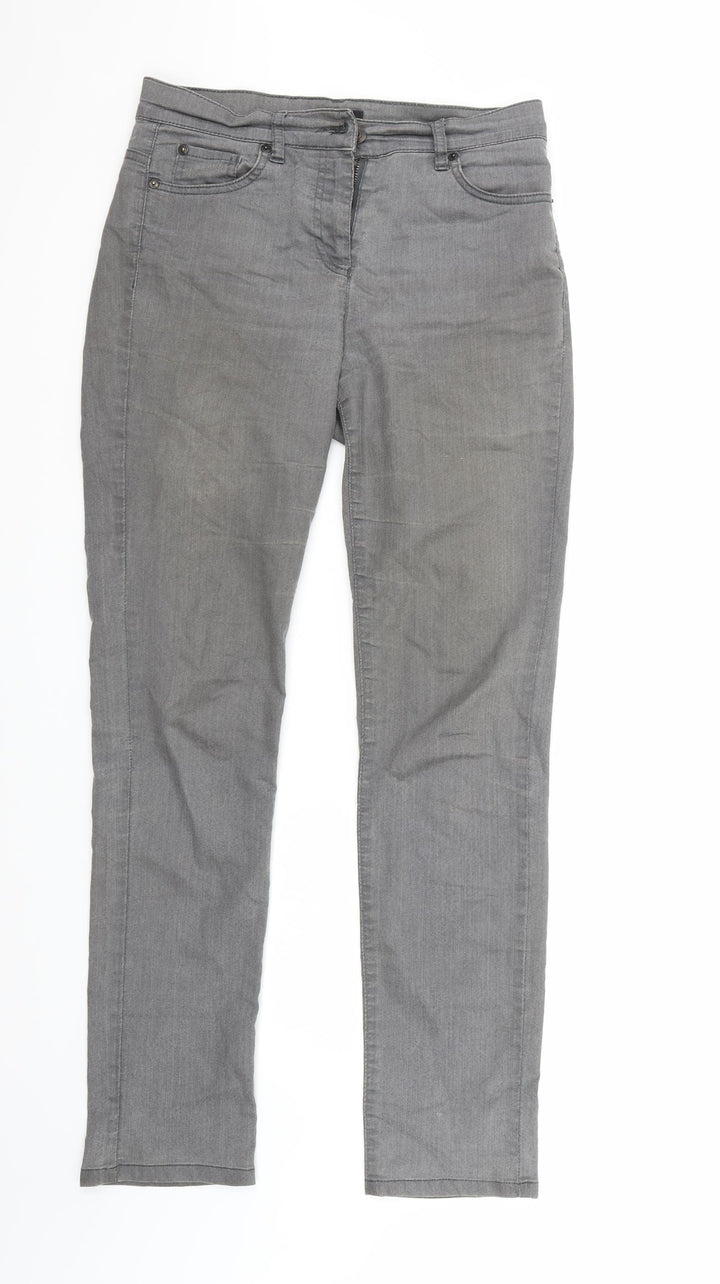 Caroll Womens Grey   Straight Jeans Size 10 L31 in