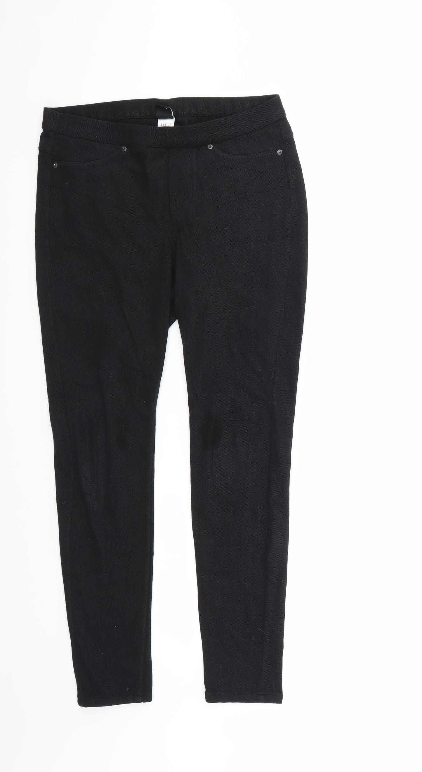 HUE Womens Black   Cropped Trousers Size M L28 in