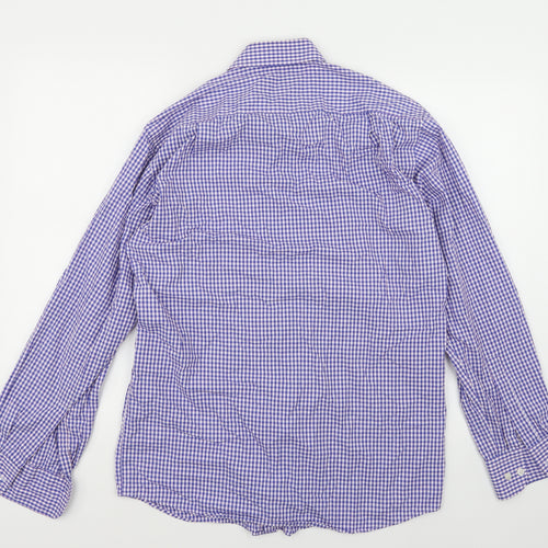 Marks and Spencer Mens Blue    Button-Up Size 15