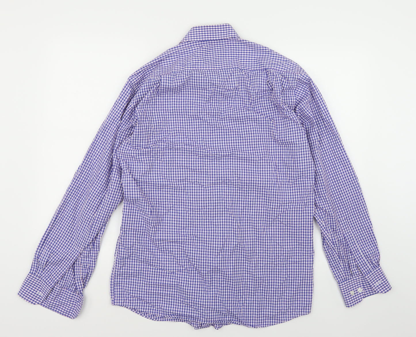 Marks and Spencer Mens Blue    Button-Up Size 15