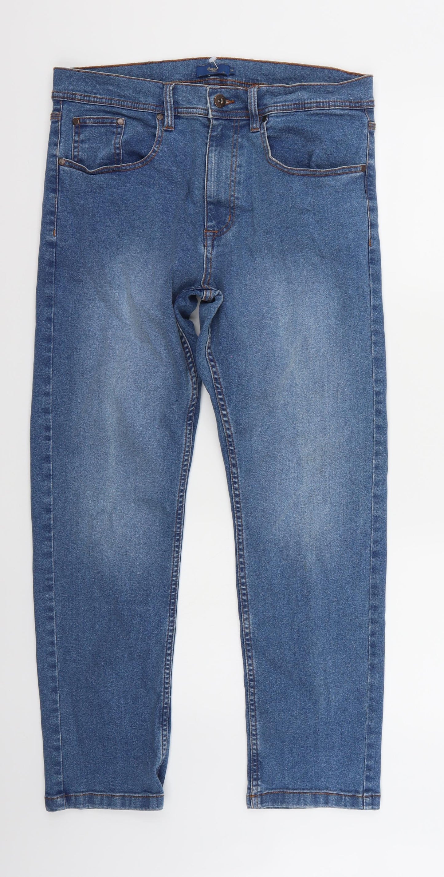 Cotton Traders Mens Blue   Straight Jeans Size 34 L27 in