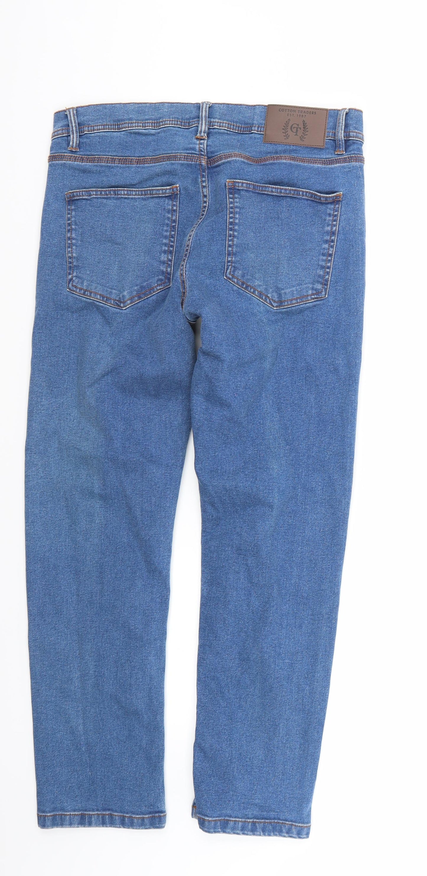 Cotton Traders Mens Blue   Straight Jeans Size 34 L27 in