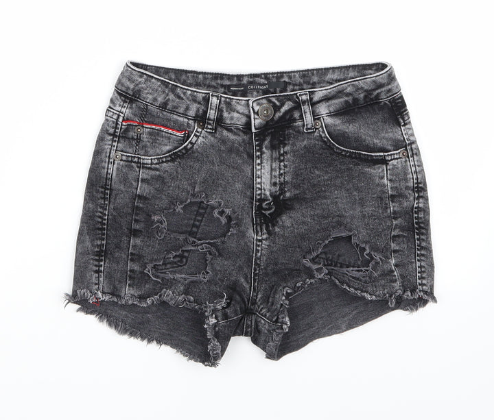 Collezione Womens Black Hot Pants Shorts Size 8