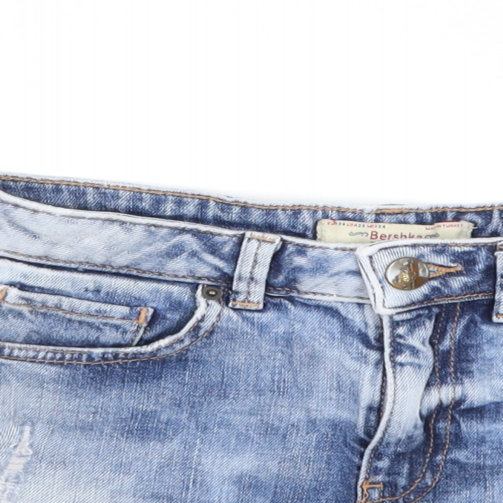 Bersh Womens Blue   Hot Pants Shorts Size 6