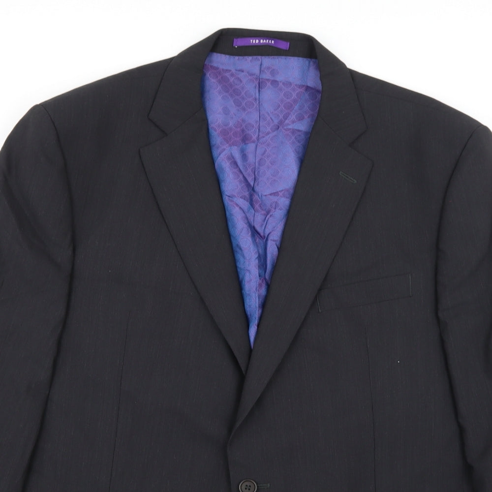Ted Baker Mens Black   Jacket Suit Jacket Size 46
