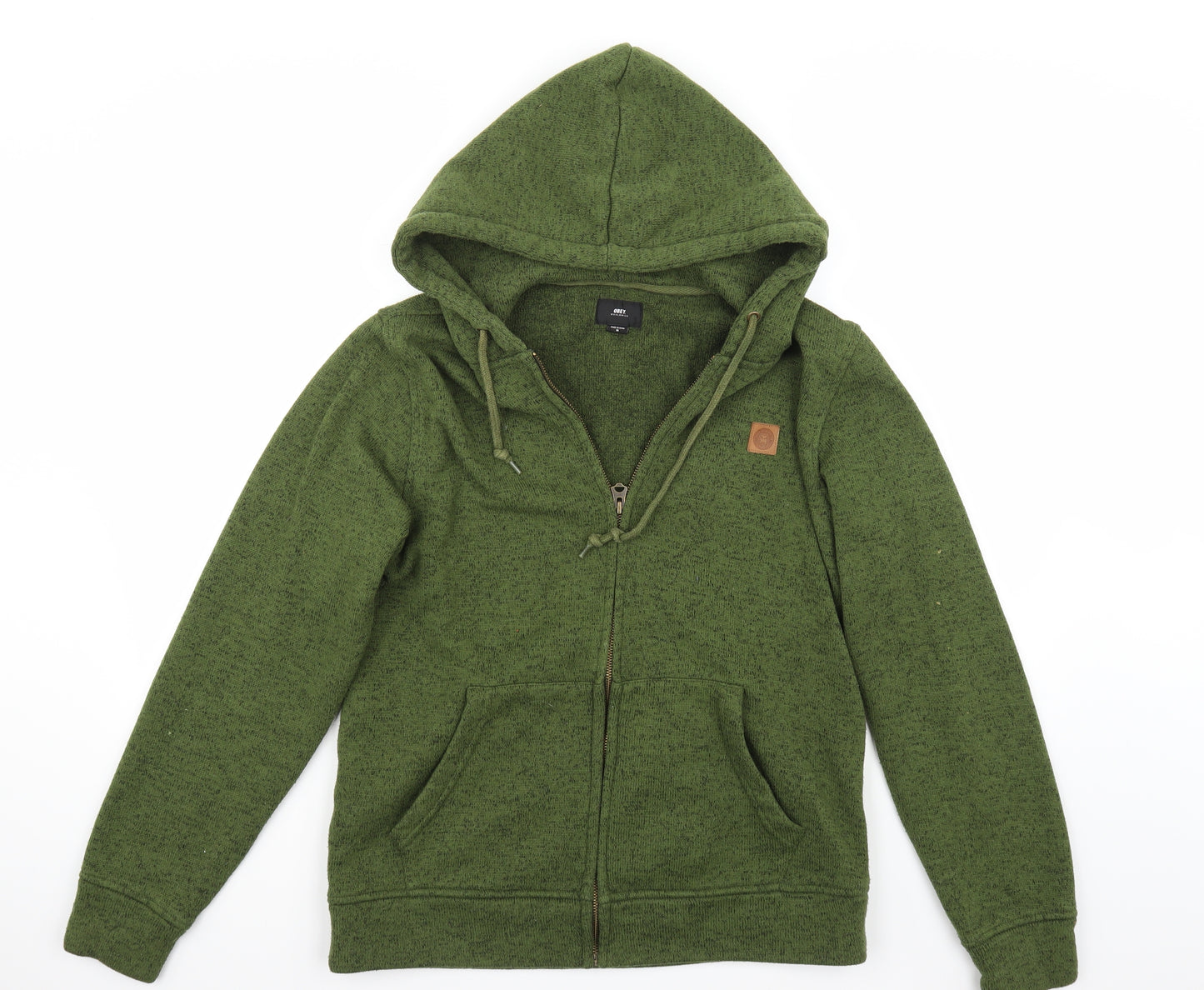 OBEY Womens Green Batik  Full Zip Hoodie Size M