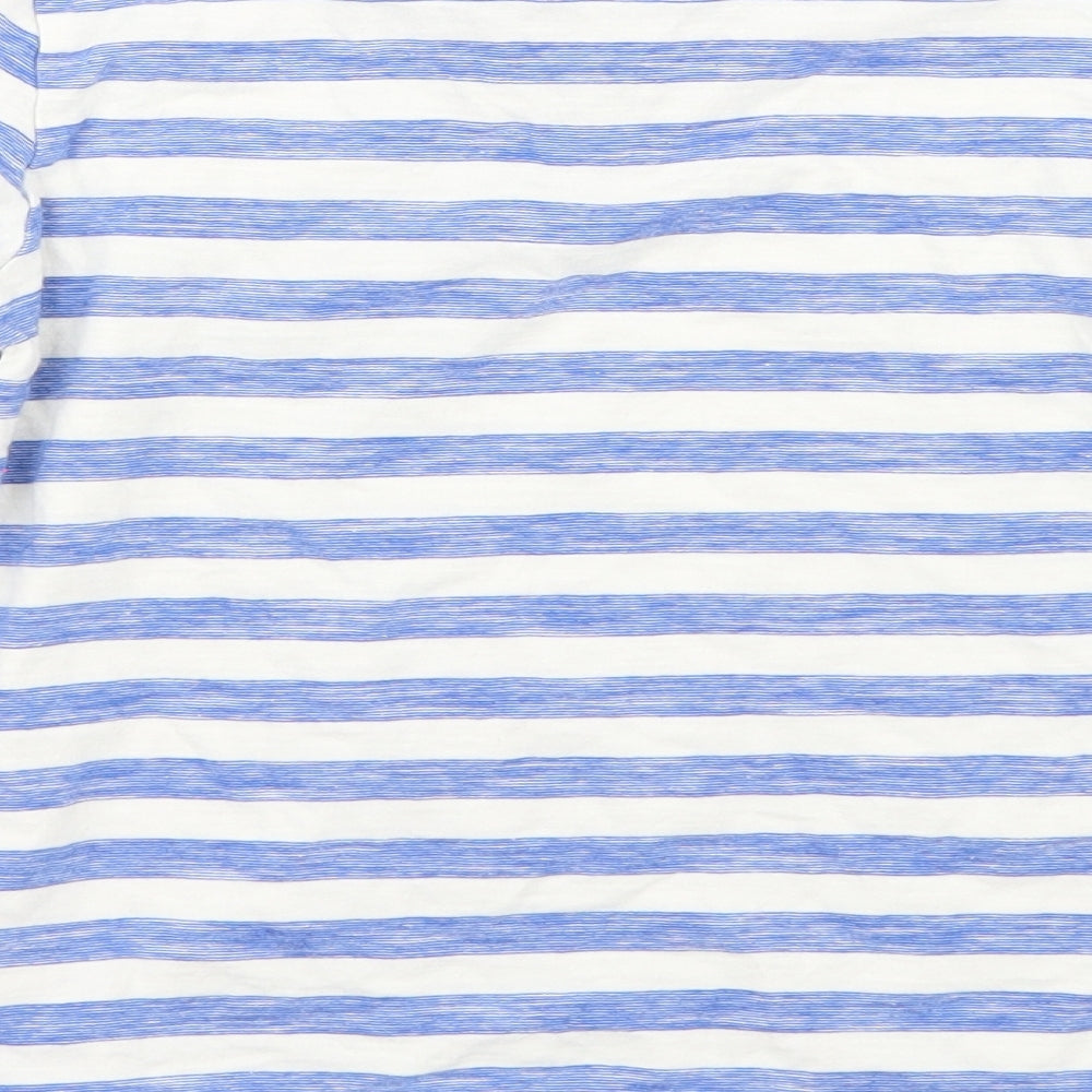 H&M Boys White Striped  Basic T-Shirt Size 7 Years