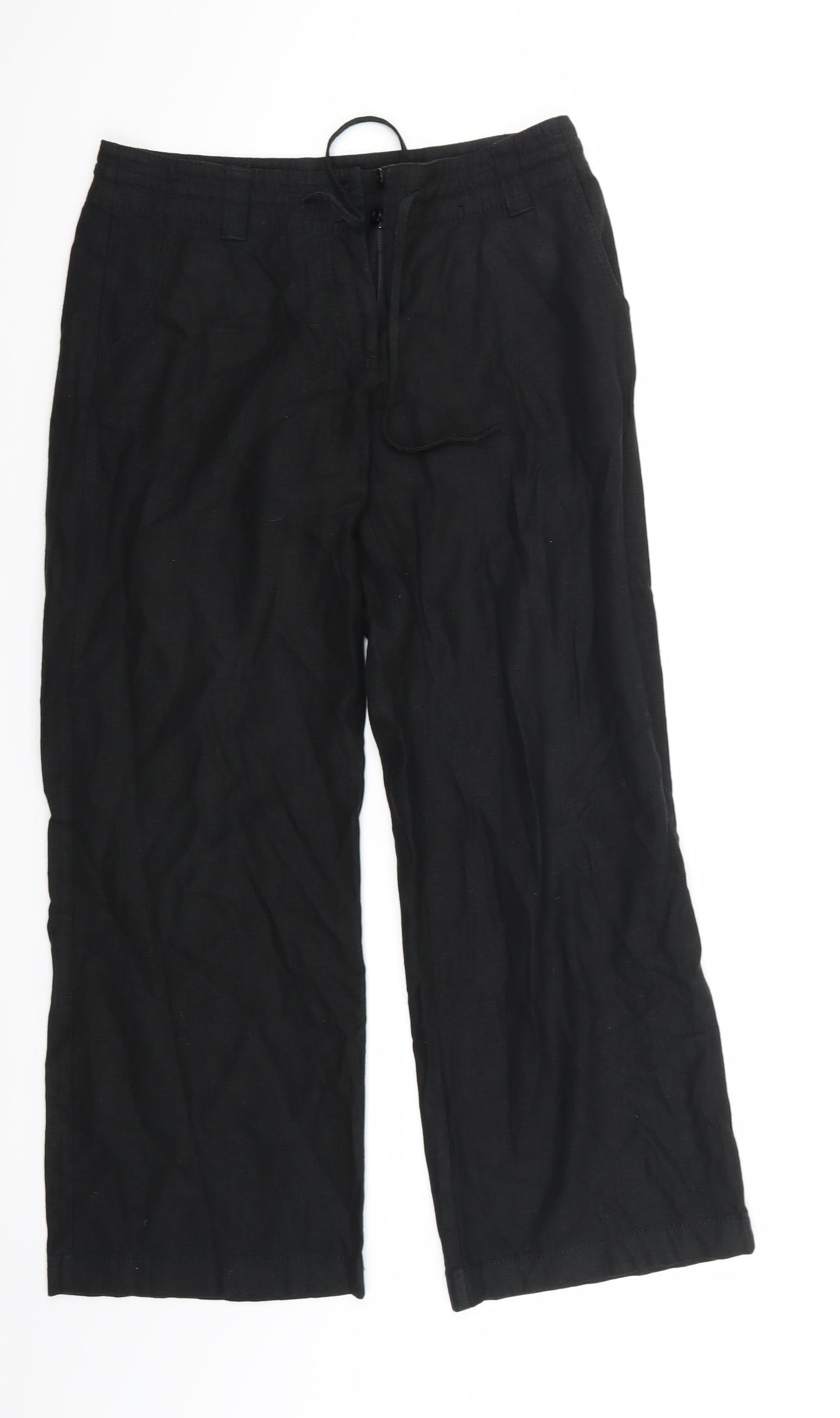 NEXT Womens Black   Trousers  Size 8 L28 in